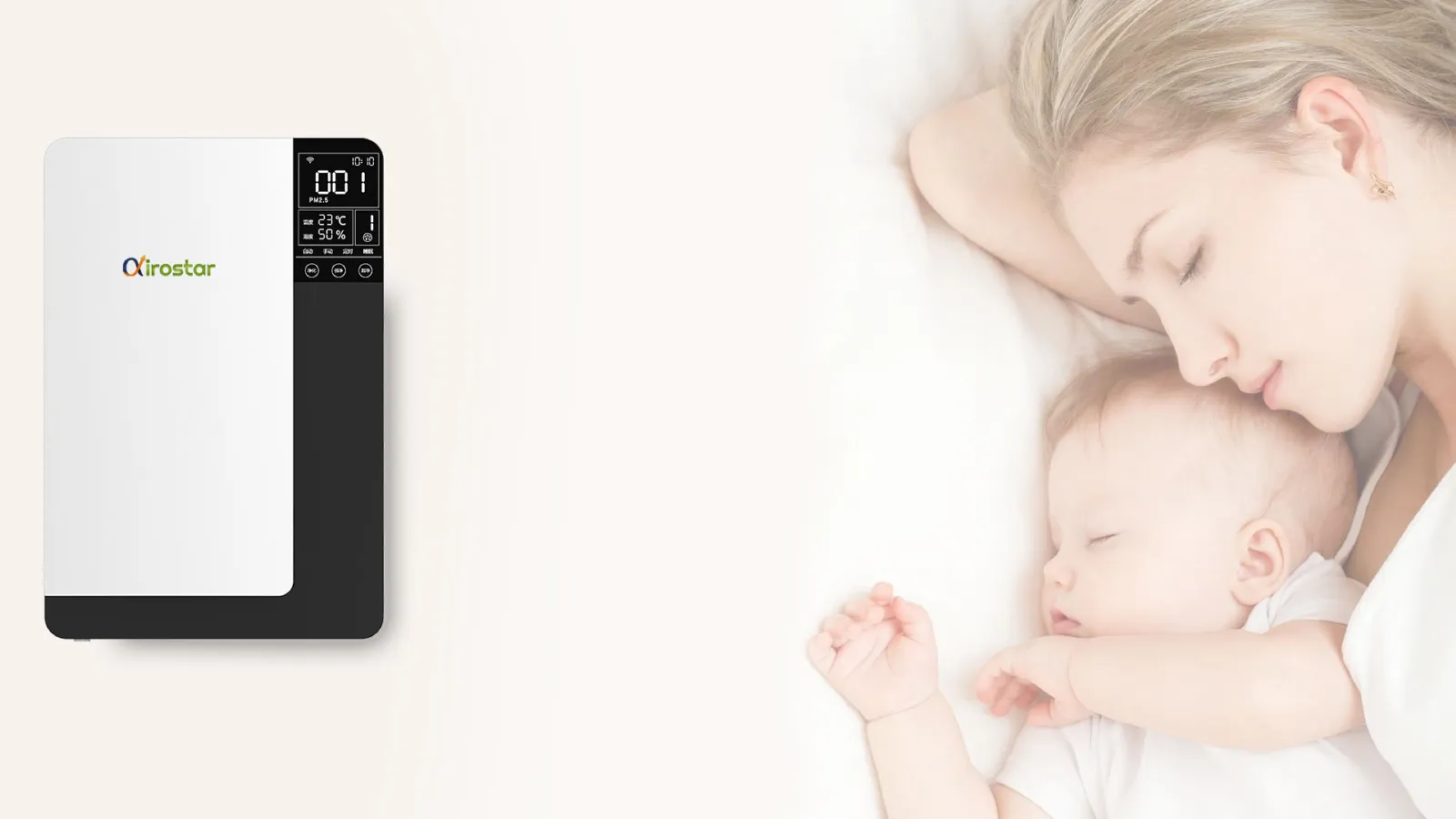 AIRO-A1 PM2.5 sensörlü versiyon, yatak odası sahnesi